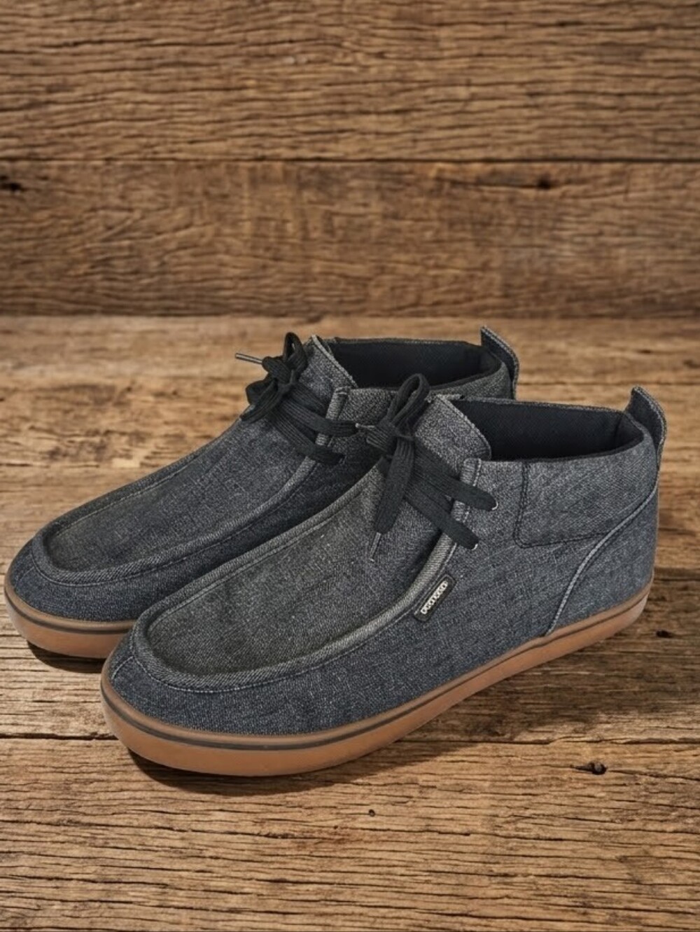 Lugz Men's Grey Denim Canvas Chukka Boots Size 11